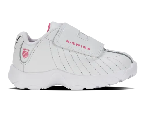 K-Swiss Kids St329 Strap White Shocking Pink Shoes