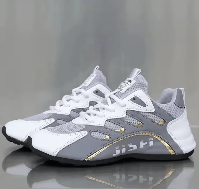 Men’s Breathable Mesh Running Shoes – Lightweight Lace-Up Sneakers for Spring & Summer