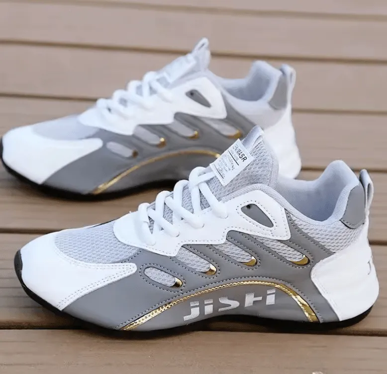 Men’s Breathable Mesh Running Shoes – Lightweight Lace-Up Sneakers for Spring & Summer