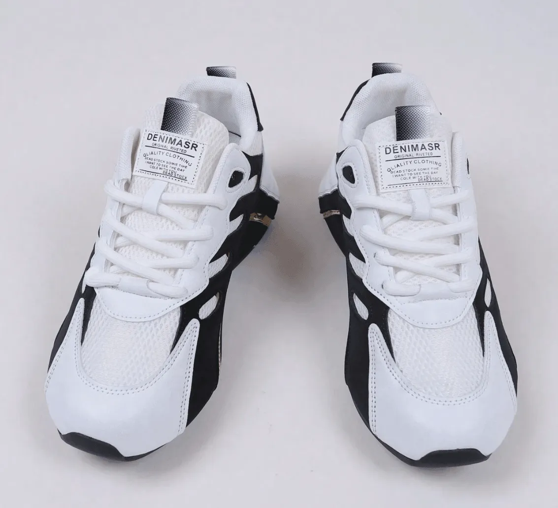 Men’s Breathable Mesh Running Shoes – Lightweight Lace-Up Sneakers for Spring & Summer