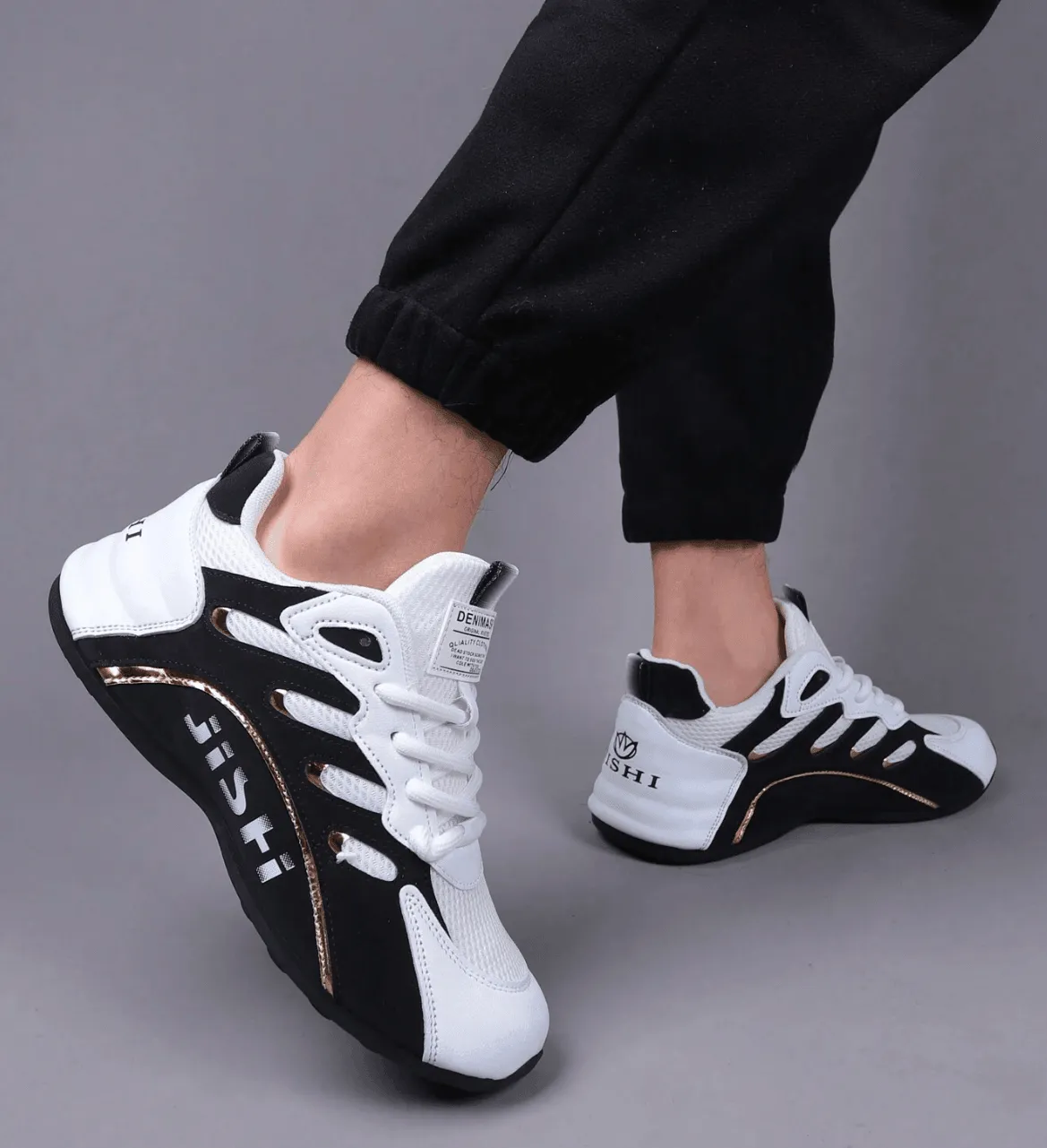 Men’s Breathable Mesh Running Shoes – Lightweight Lace-Up Sneakers for Spring & Summer
