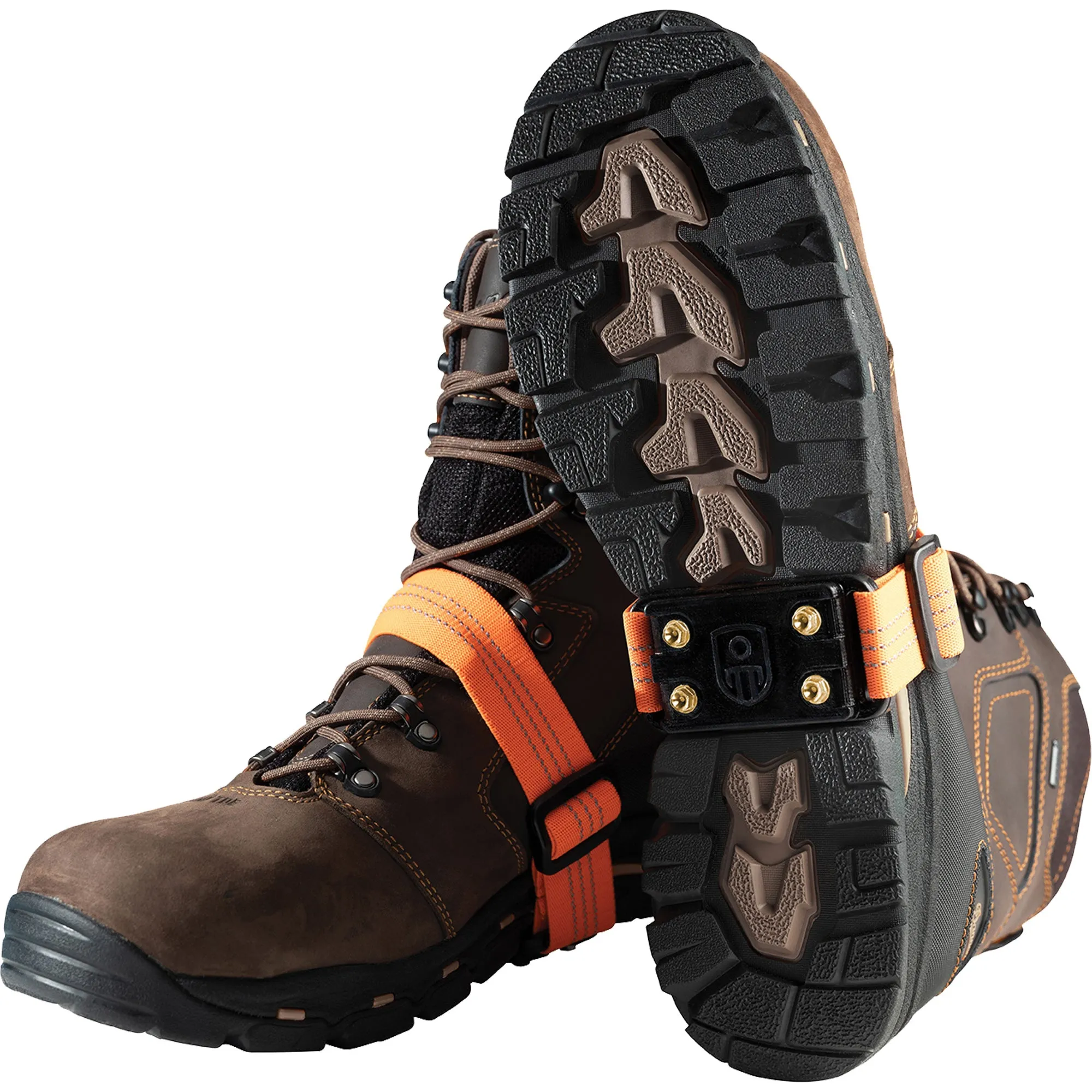 Mid-Cleat Traction Device, Brass, Stud Traction, One Size