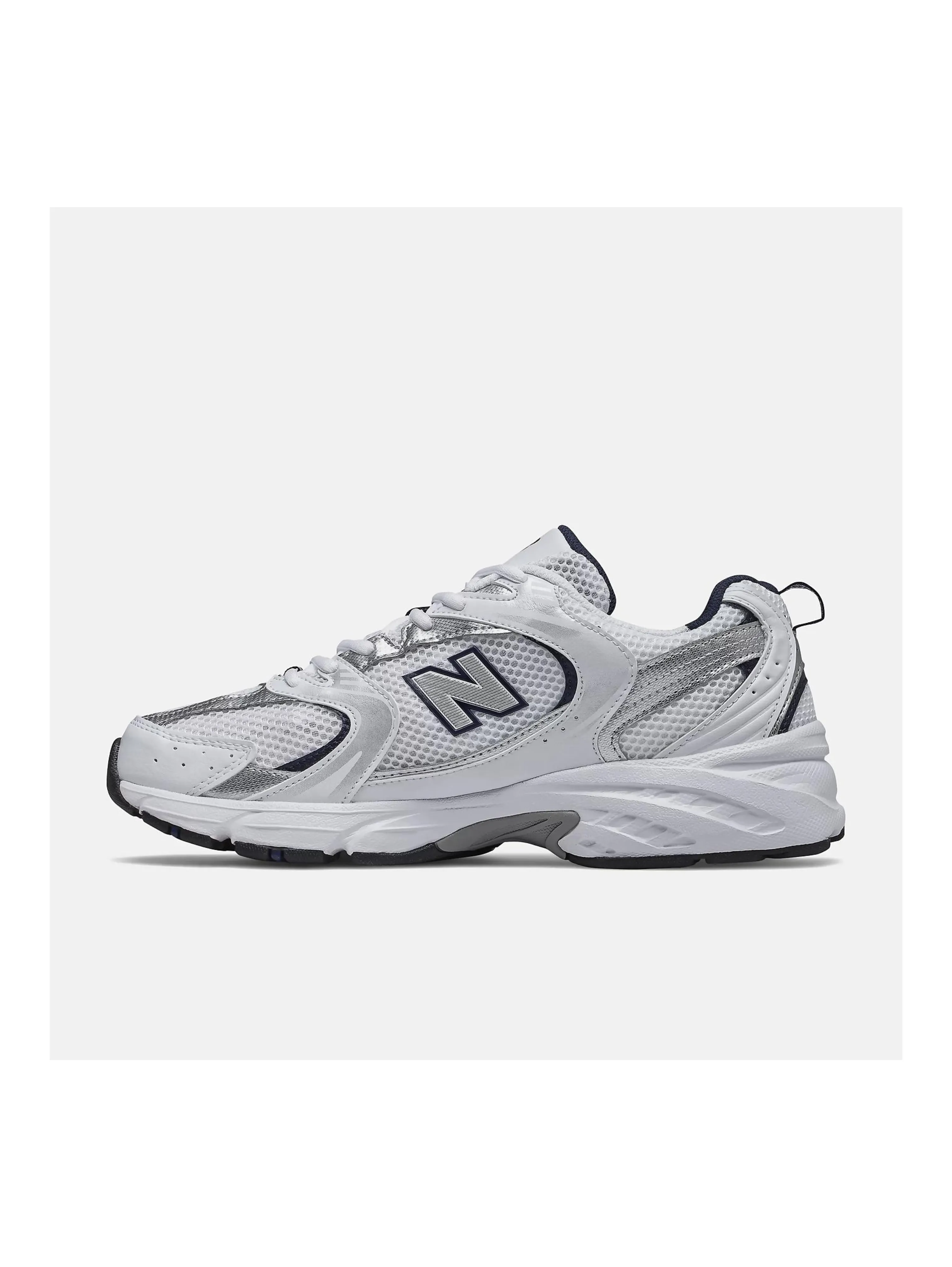 New Balance 530 White Silver Navy