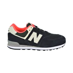 New Balance 574 Classic Big Kid's Shoes Black/Flame