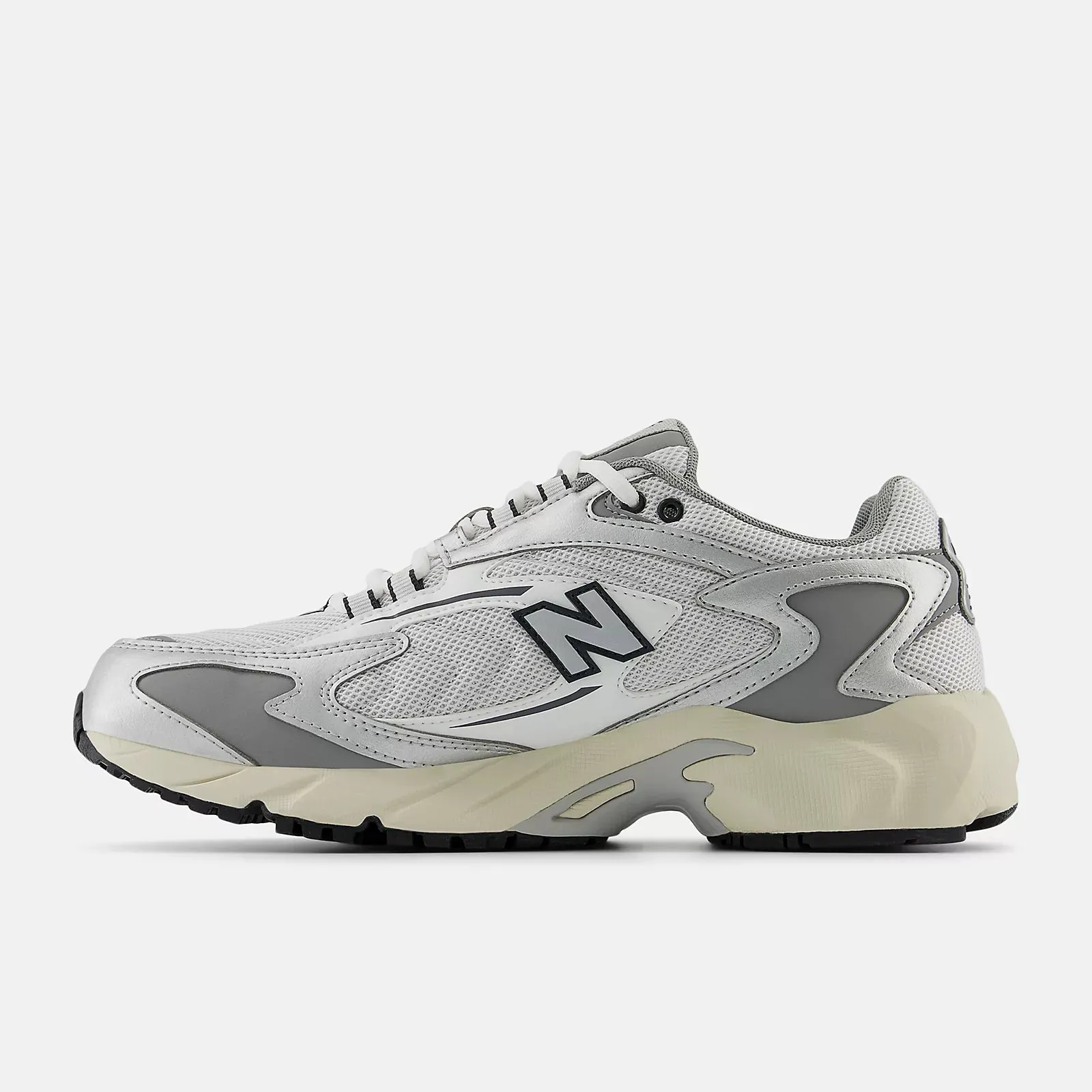 New Balance - 725V1 White with Metallic Silver and Slate Grey ML725CD
