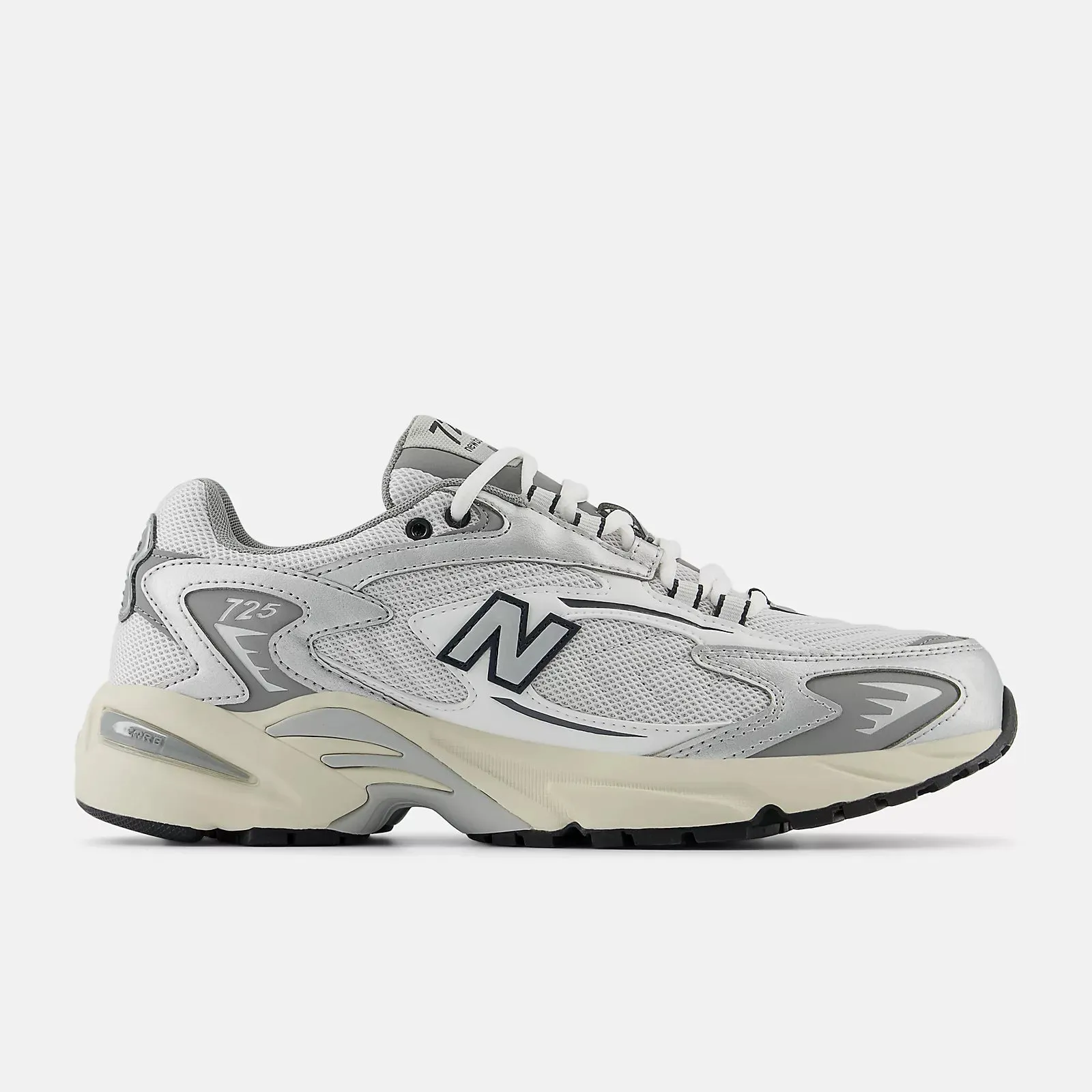New Balance - 725V1 White with Metallic Silver and Slate Grey ML725CD