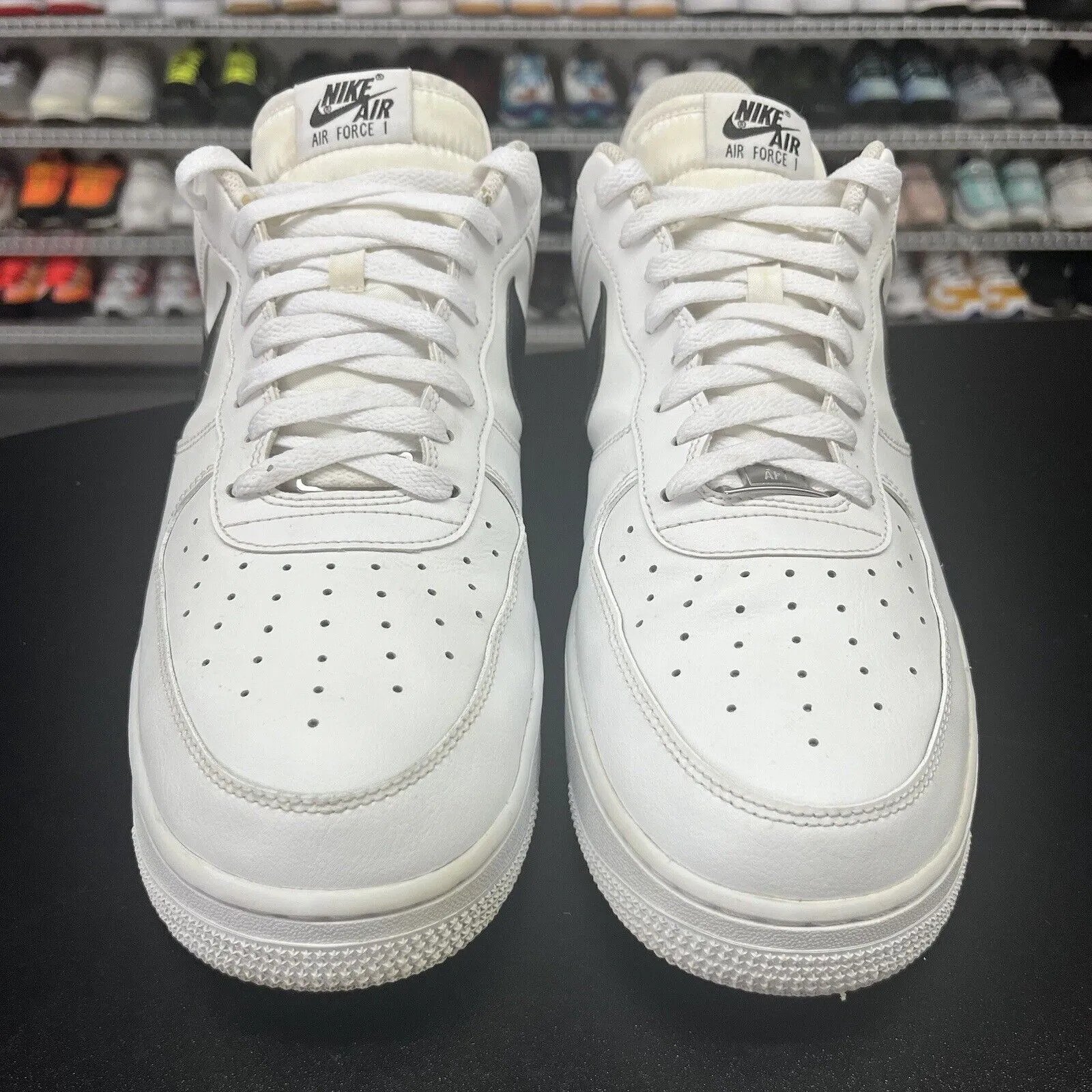 Nike Air Force 1 '07 Low White Black CJ0952-100 Men's Size 14 Missing An Insole