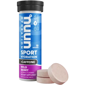 Nuun Hydration Sport Wild Berry  Caffeine Tablets 10 ct