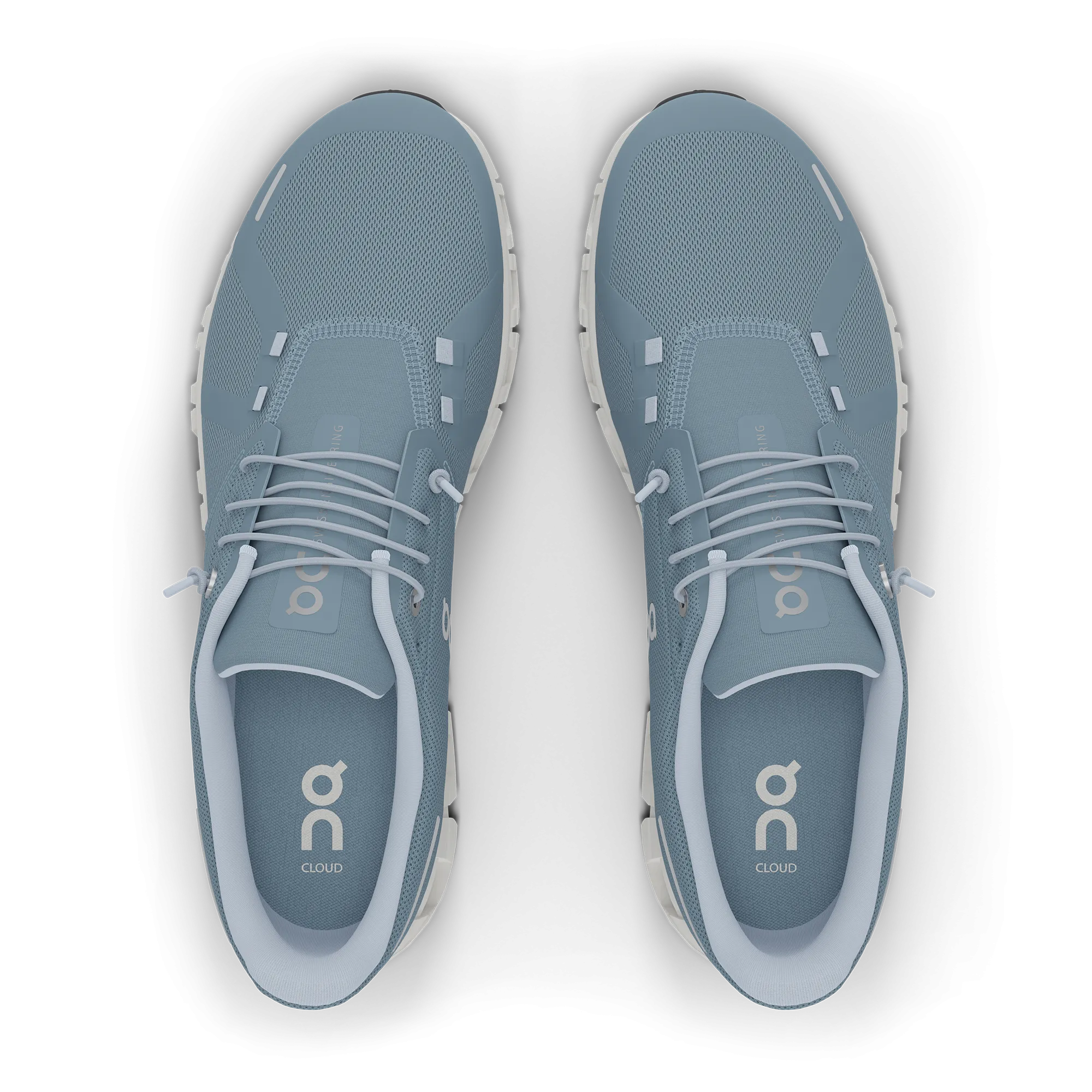 On Women's Cloud 6 Shoes - Chambray / White