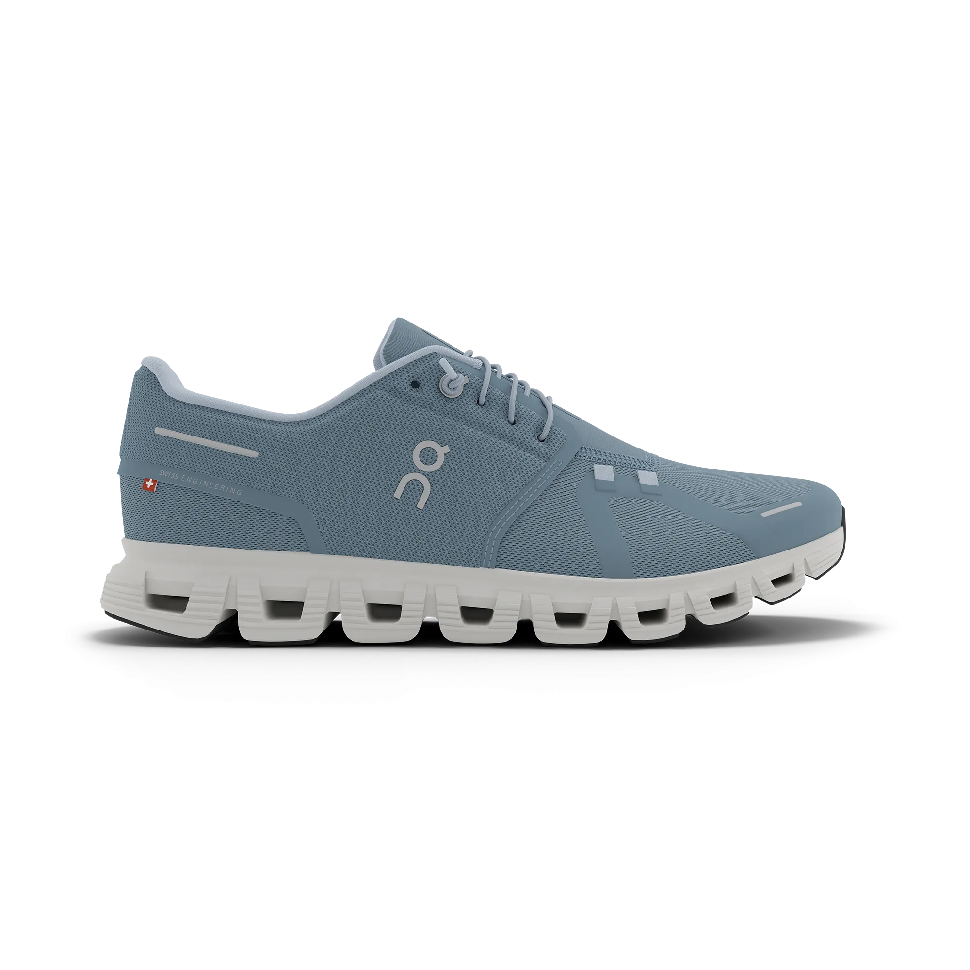 On Women's Cloud 6 Shoes - Chambray / White