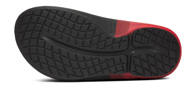 OOFOS OOahh Sport Flex Slide - Fire Rally