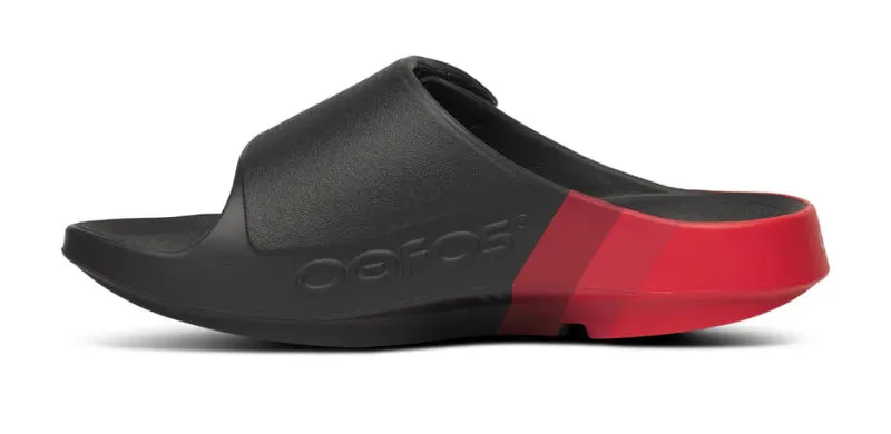 OOFOS OOahh Sport Flex Slide - Fire Rally