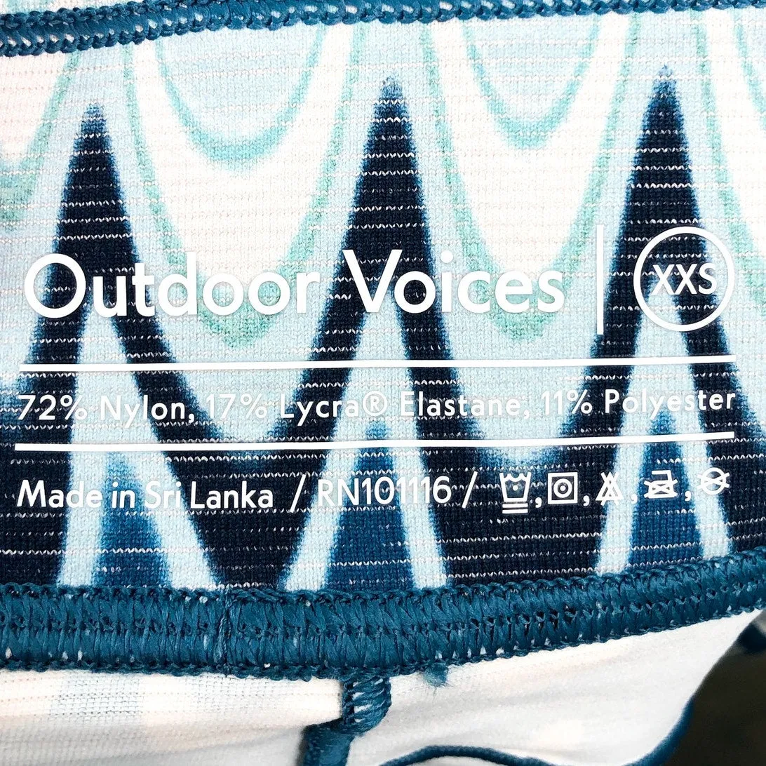 OUTDOOR VOICES Women's TechSweat 5" Thrive Shorts XXS Polar Helios High Rise NWT