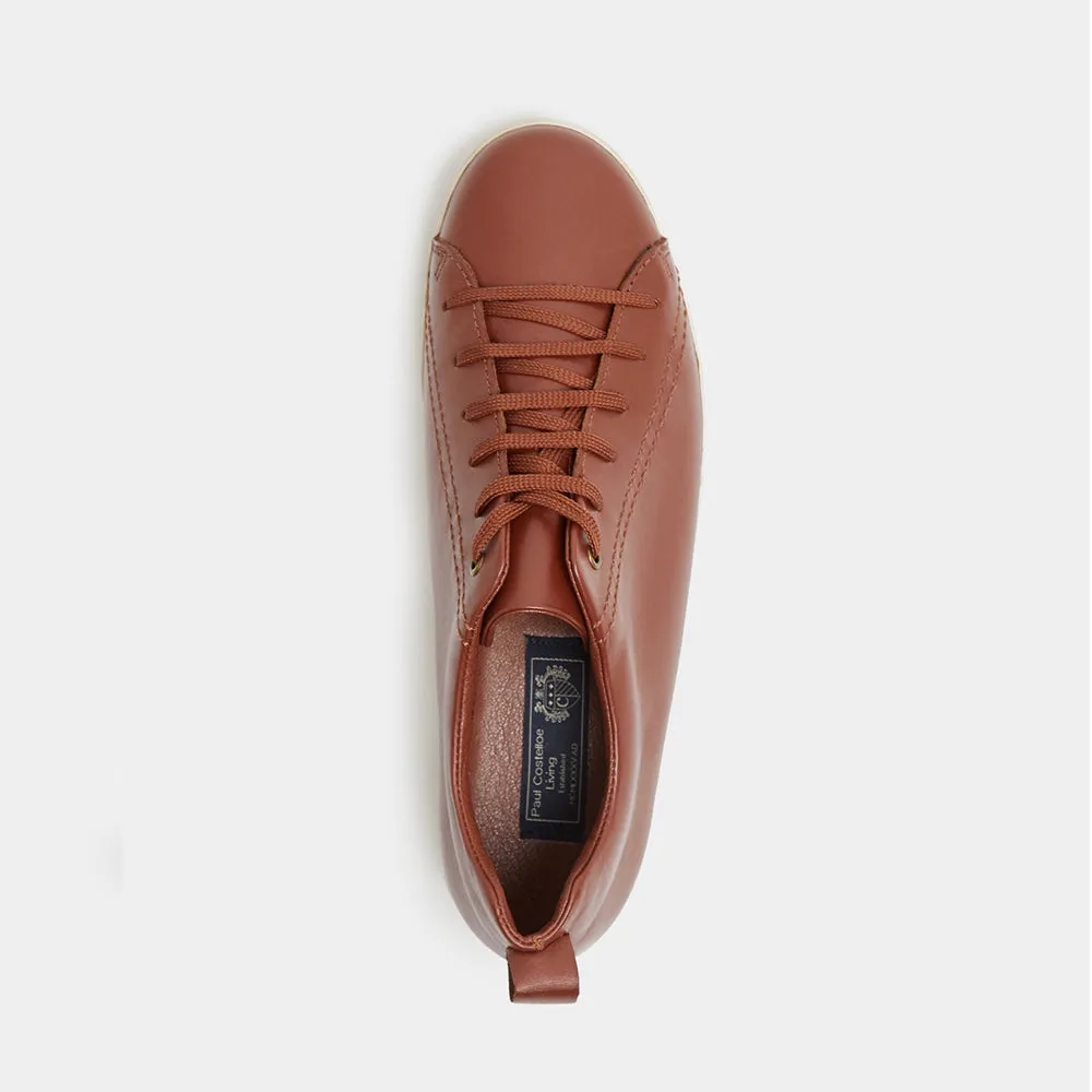 Paul Costelloe Living Tan Leather Trainer