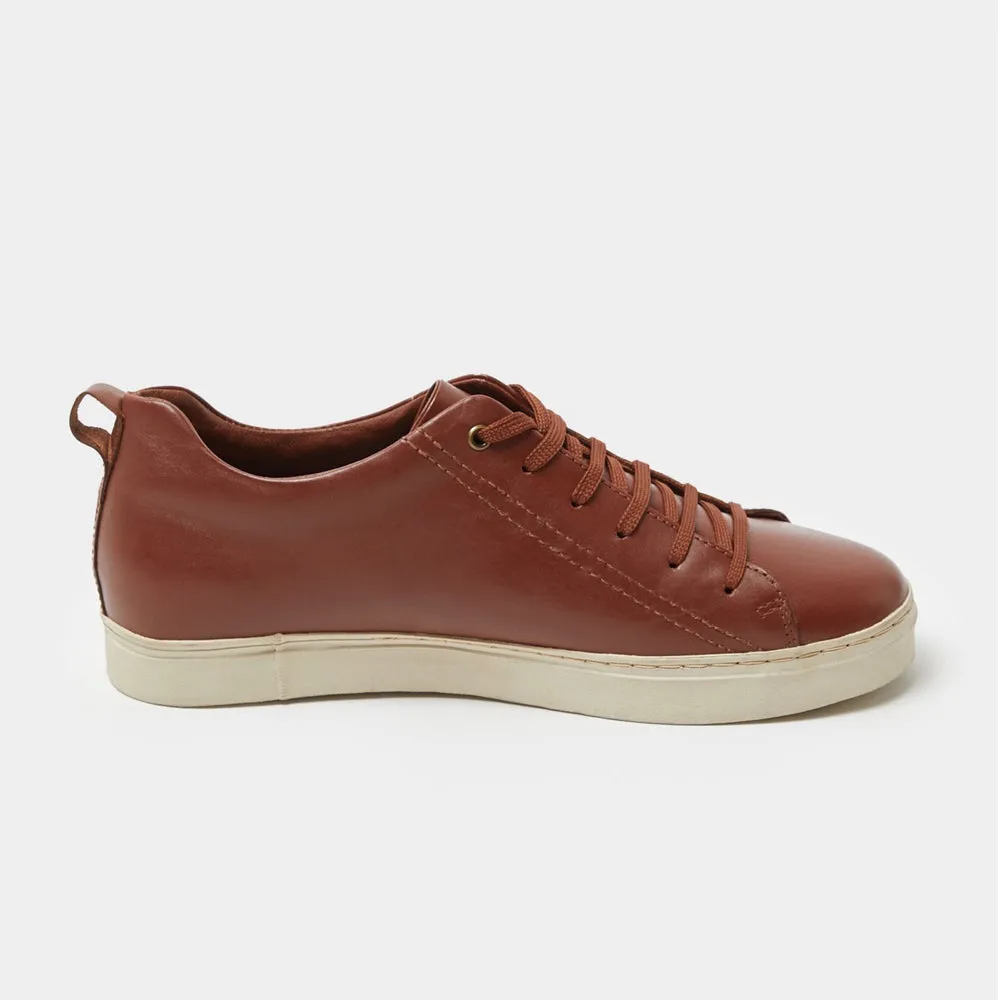 Paul Costelloe Living Tan Leather Trainer