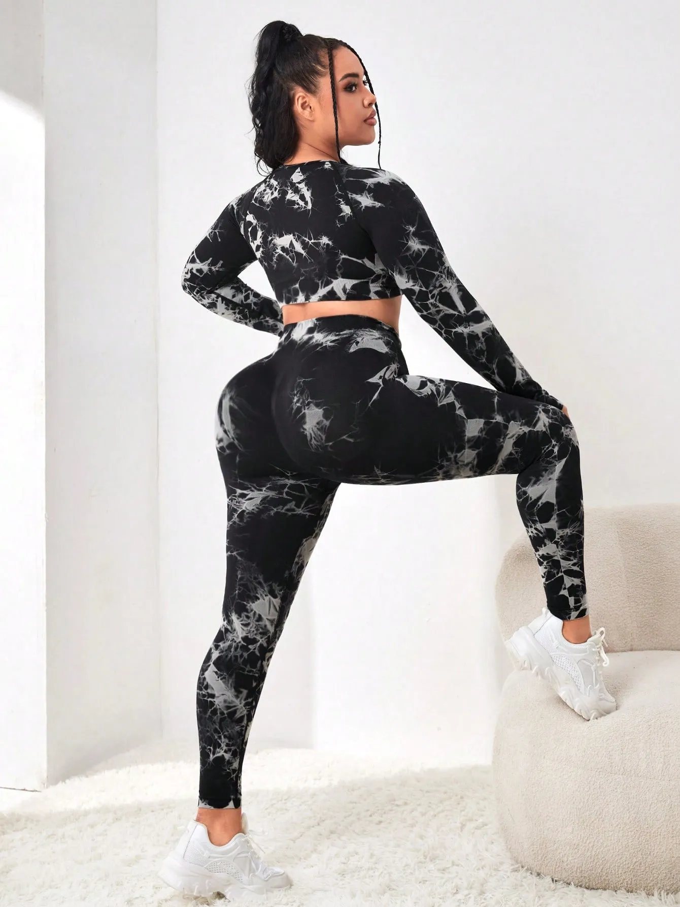 Plus Tie Dye Tummy Control Sports Set