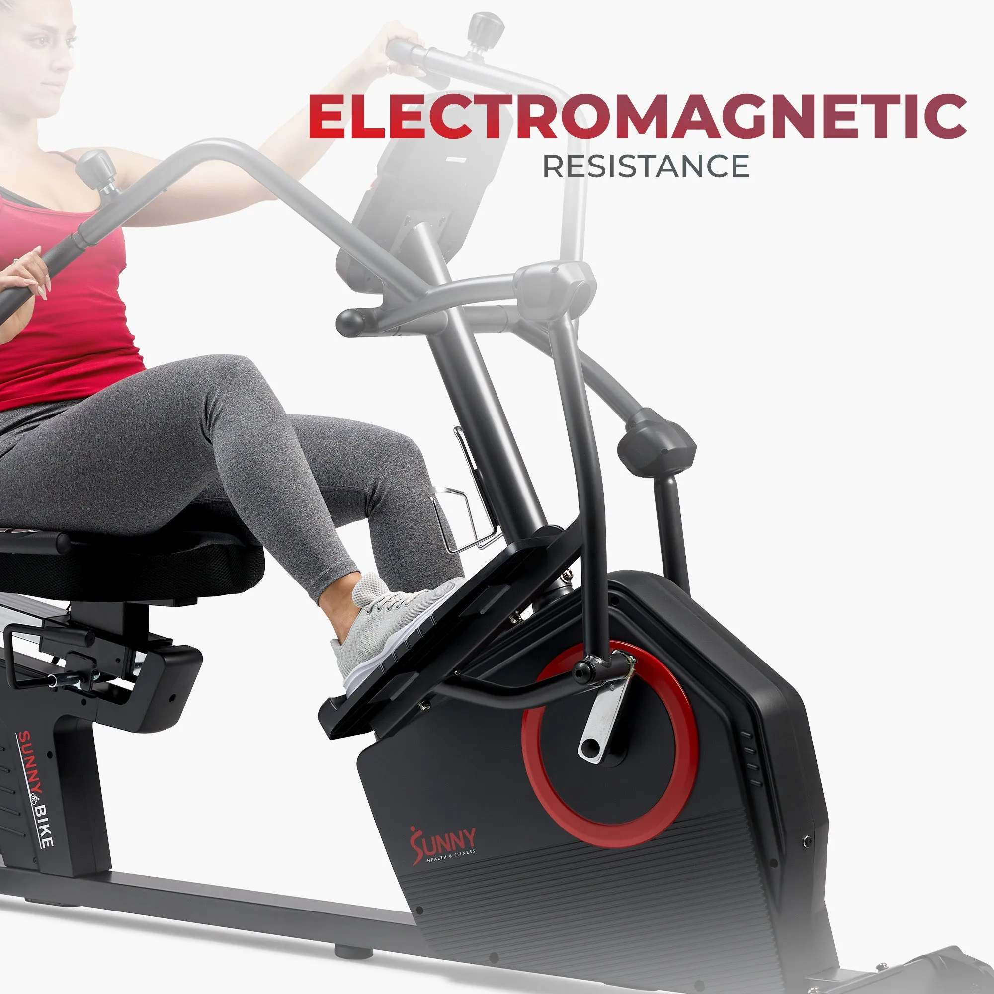 Premium Smart Programmable Electro-Magnetic Resistance Recumbent Elliptical Cross Trainer