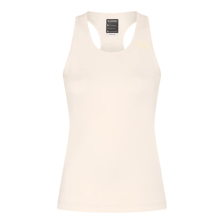 Pressio Women's Perform Singlet in Stone White SS24