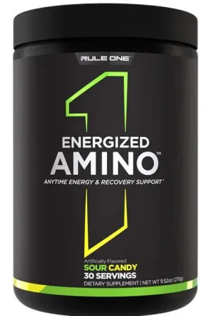Rule One Energized Amino, Sour Candy - 270 grams