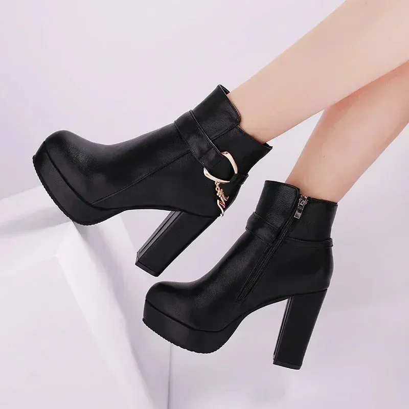 Side Zipper Shoes