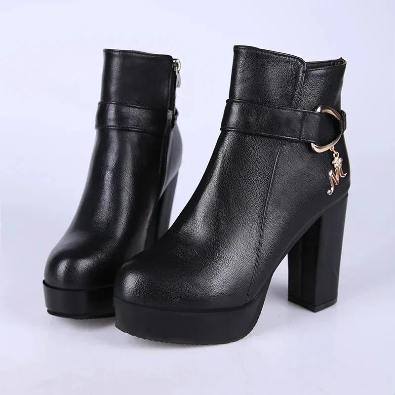 Side Zipper Shoes