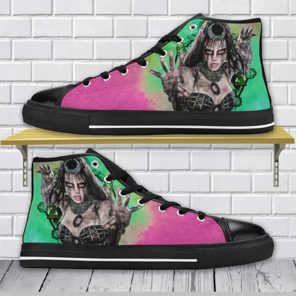 Superhero Joker Enchantress Shoes High Top Sneakers for Kids and Adults