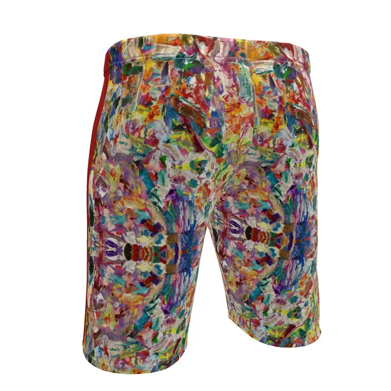 Sweat Shorts: Lollipops and Rainbows Asymmetric Gym Shorts