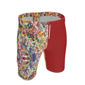 Sweat Shorts: Lollipops and Rainbows Asymmetric Gym Shorts