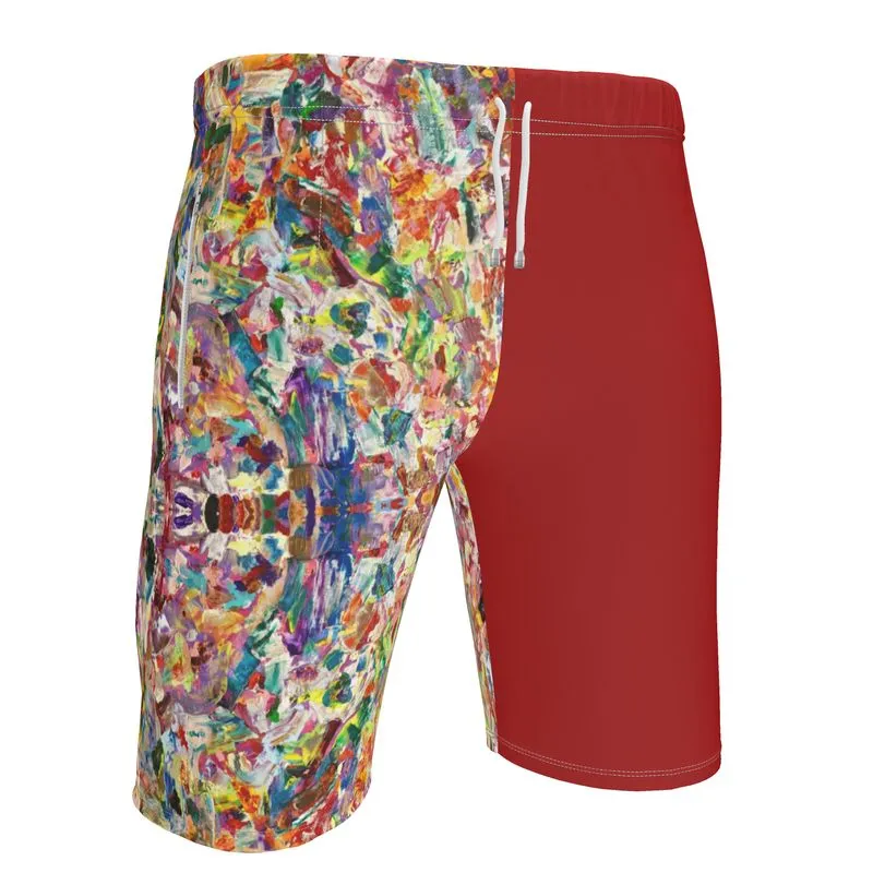 Sweat Shorts: Lollipops and Rainbows Asymmetric Gym Shorts