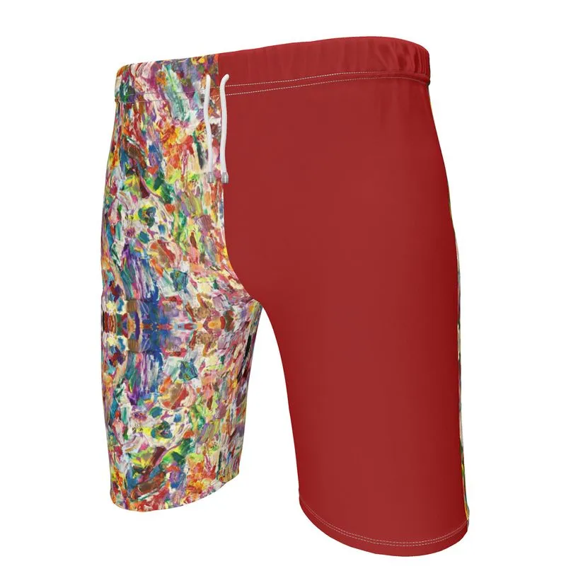 Sweat Shorts: Lollipops and Rainbows Asymmetric Gym Shorts