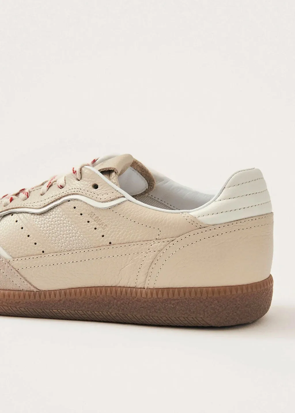 Tb.490 Rife Grain Cream Leather Sneakers