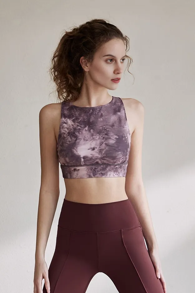 Tie Dye High Neck Tank Top