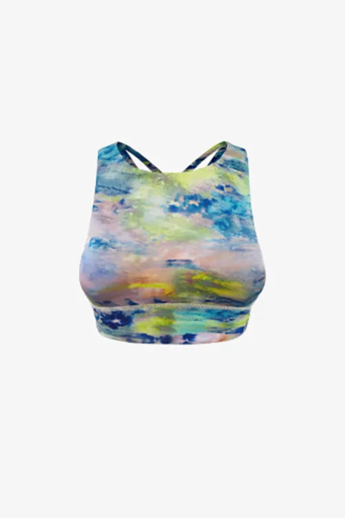 Tie Dye High Neck Tank Top