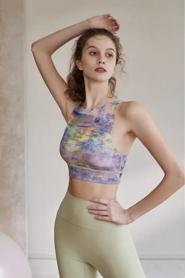 Tie Dye High Neck Tank Top