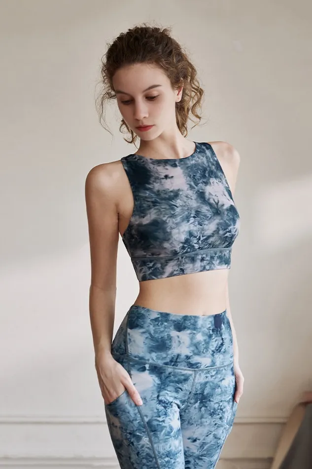 Tie Dye High Neck Tank Top
