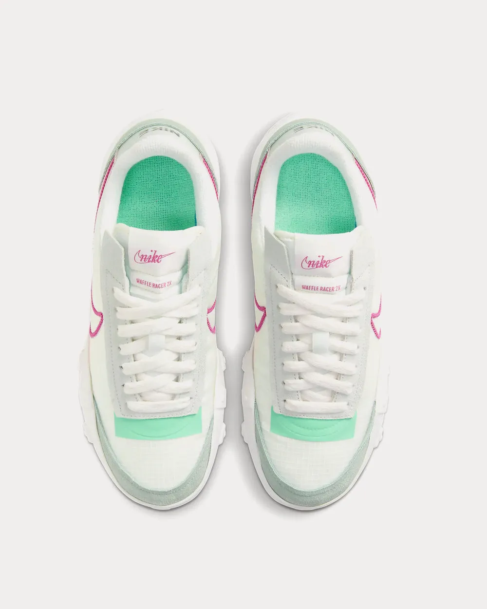 Waffle Racer 2X Steam / Light Sienna / Green Glow / Active Fuchsia Running Shoes