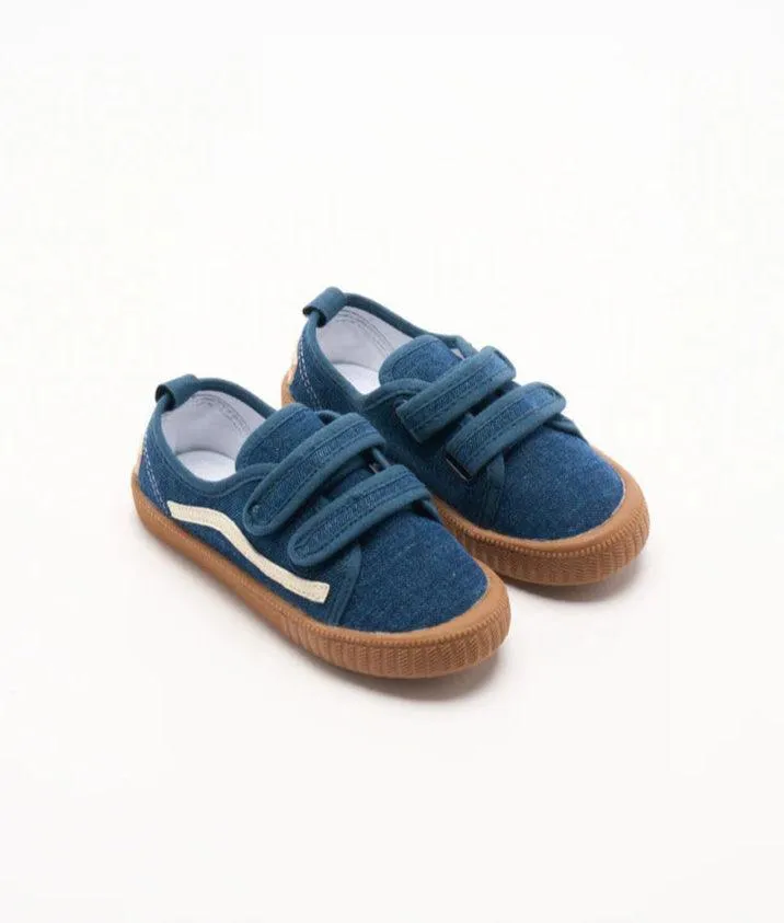 WALNUT MELBOURNE BEN CANVAS KIDS SNEAKER
