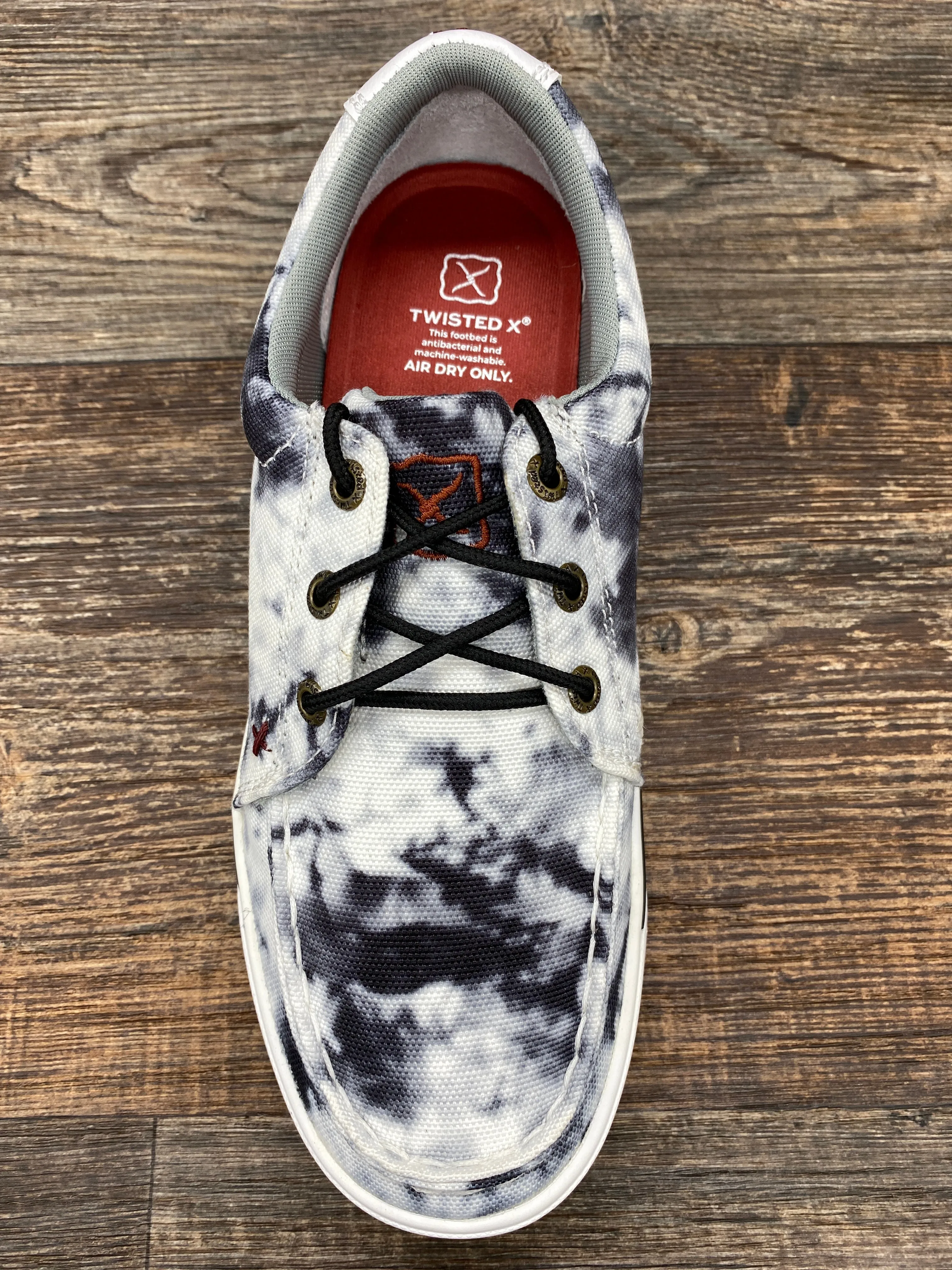 wca0041 Women's Black & White Tie Dye Kicks Casual Shoes by Twisted X
